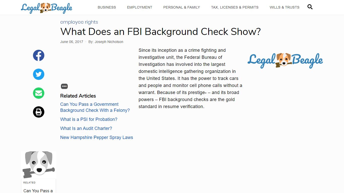 What Does an FBI Background Check Show? | Legal Beagle